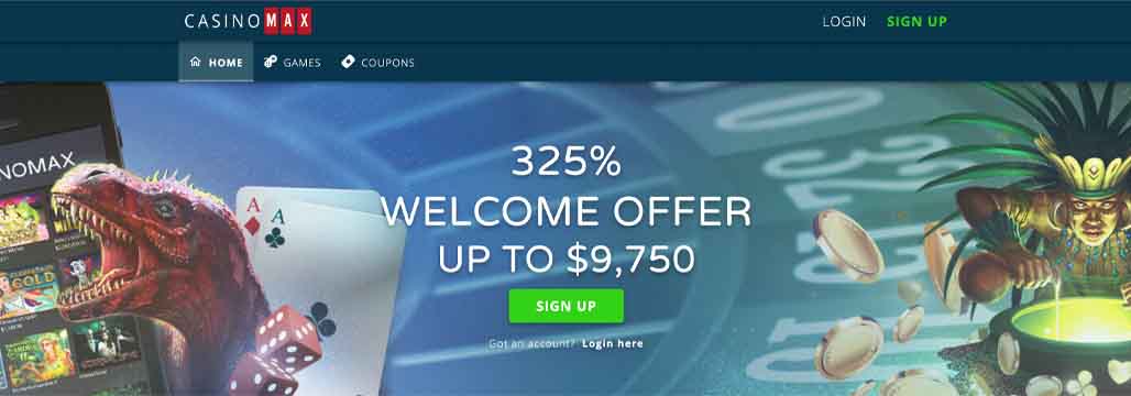 CasinoMAX homepage